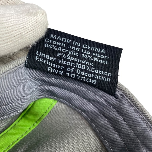 dub H3 Headwear Cap Hat Snapback Flat‎ Bill Black Grey Green Wool Blend - Picture 9 of 10